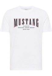 Męski T-Shirt Mustang Style Alex General White 1018007 2045. Białe t-shirty męskie Mustang, m, bez wzorów, bez kołnierzyka. Za 79.99 zł.
