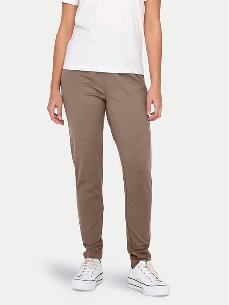 ONLY Spodnie materiałowe Poptrash 15115847 Brązowy Regular Fit. Brązowe spodnie materiałowe damskie Only, s, bez wzorów, z materiału. Za 159.99 zł.