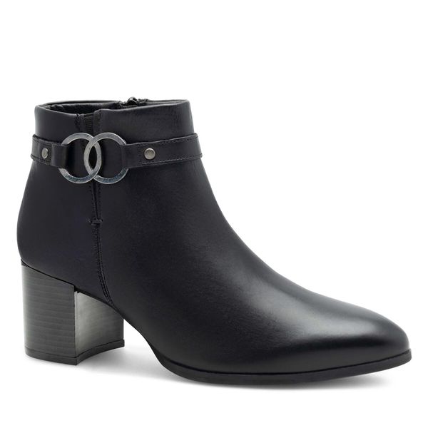 Botki Lasocki. Czarne botki damskie Lasocki, bez obcasa, na słupku, bez zapięcia. Za 167.99 zł.