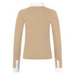 Damska koszula konkursowa z długim rękawem na zamek Kentucky Horsewear Classic. Brązowe koszule damskie KENTUCKY HORSEWEAR, s, bez wzorów, z materiału, eleganckie, bez kołnierzyka, bez ramiączek. Za 485.00 zł.