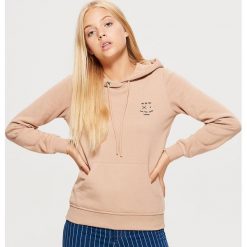 Bluza hoodie - Beżowy. Brązowe bluzy damskie Cropp. Za 69.99 zł.