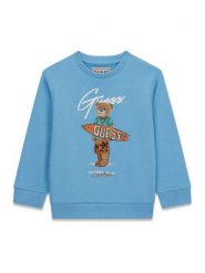 Guess Bluza N6GQ04 KA6R4 Niebieski Regular Fit. Niebieskie bluzy dla chłopców Guess, z aplikacjami, z bawełny, bez ramiączek, bez kaptura. Za 154.99 zł.