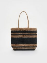 Pleciona torebka shopper - wielobarwny. Torebki shopper damskie Reserved, bez wzorów, bez dodatków. W wyprzedaży za 65.99 zł.