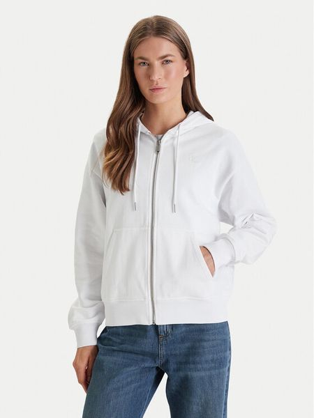 Calvin Klein Jeans Bluza Archive Logo LV047B237G Biały Regular Fit. Białe bluzy damskie Calvin Klein Jeans, xl, bez wzorów, z bawełny, bez kaptura. Za 291.99 zł.