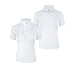 Koszula konkursowa damska JD ATTACK z krótkim rękawem Linda. Białe koszule damskie JD ATTACK, xl, bez wzorów, sportowe, bez kołnierzyka, bez ramiączek. Za 189.00 zł.