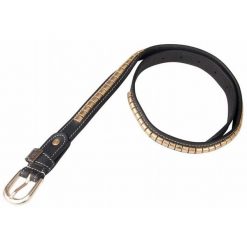 Pasek klinowy T de T. Czarne paski damskie T DE T, bez wzorów. Za 146.50 zł.