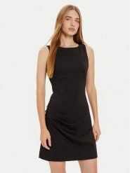 Guess Sukienka koktajlowa Lena W4BK14 KBJP2 Czarny Slim Fit. Czarne sukienki damskie Guess, m, z aplikacjami, ze lnu, wizytowe, bez kołnierzyka, bez ramiączek. Za 269.99 zł.