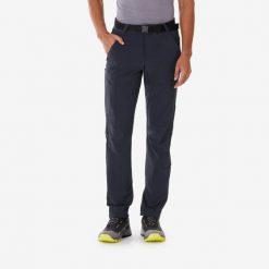 Spodnie turystyczne męskie Quechua MH500. Niebieskie spodnie sportowe męskie QUECHUA, l, bez wzorów, z elastanu, trekkingowe. Za 149.99 zł.