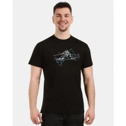 T-shirty Kilpi Moare. Czarne t-shirty męskie Kilpi, m, bez wzorów, z dzianiny, sportowe, bez kołnierzyka. Za 185.50 zł.