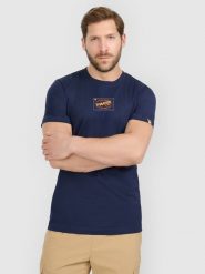 4F Чоловічий regular T-shirt з принтом - темно-синій XL. T-shirty męskie 4f, xl, bez wzorów, bez kołnierzyka. W wyprzedaży za 579.90 zł.
