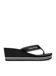 Nautica Japonki CEO-808457 Czarny. Czarne klapki damskie Nautica, bez wzorów, z materiału, bez obcasa. Za 99.99 zł.