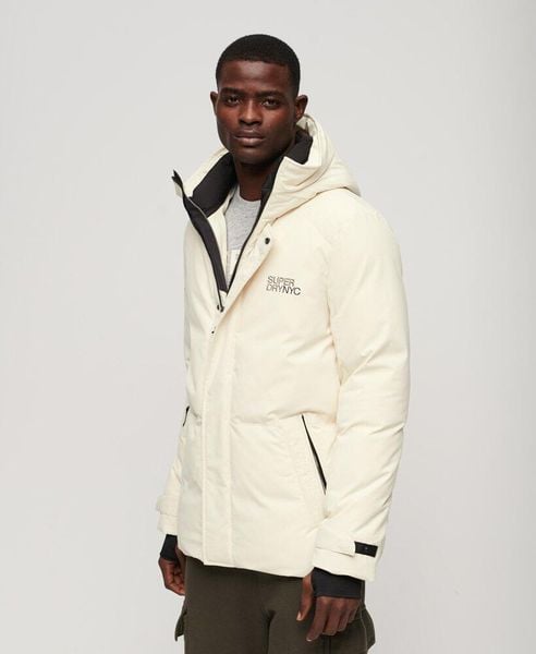 Parka z kapturem City od SUPERDRY. Szare parki męskie Superdry., xl, bez wzorów, z materiału, eleganckie, z kapturem. Za 578.20 zł.