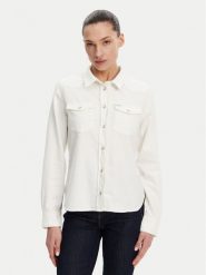 Guess Koszula W5GH35 D5NW1 Biały Regular Fit. Białe bluzki damskie Guess, xl, z aplikacjami, z bawełny, bez kołnierzyka, bez ramiączek. Za 189.99 zł.