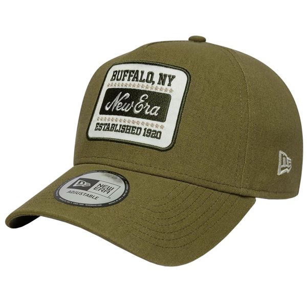Czapka z daszkiem męska Patch Line Cream 9FORTY E-Frame Adjustable Cap. Zielone czapki i kapelusze męskie New Era, na lato, bez wzorów, z bawełny, sportowe. Za 149.99 zł.