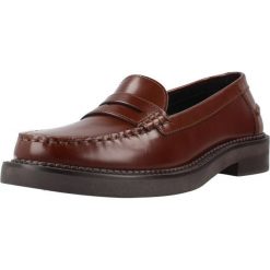 Buty GEOX D SERILDA Brązowy. Brązowe obuwie sportowe damskie Geox, bez wzorów, ze skóry, na fitness i siłownię. Za 421.99 zł.