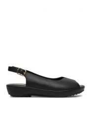 Go Soft Sandały CEO-R25SS02354 Czarny. Czarne sandały damskie GO SOFT, bez wzorów, ze skóry, bez obcasa, na płaskiej podeszwie, bez zapięcia. Za 119.99 zł.