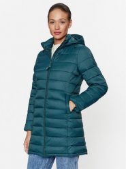 Pepe Jeans Płaszcz zimowy Maddie Long PL402252 Zielony Regular Fit. Zielone płaszcze damskie Pepe Jeans, na zimę, m, bez wzorów, z jeansu, bez kaptura. Za 619.99 zł.