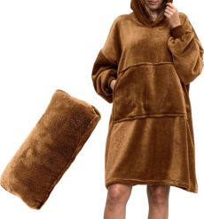 Froster Bluzair Koco Bluza Oversize z Kapturem Toffee 4w1. Bluzy damskie Froster, bez wzorów, z kapturem. Za 162.41 zł.