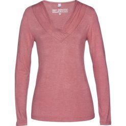 Shirt z jedwabiem bonprix różowobrązowy. Bluzki damskie bonprix. Za 74.99 zł.