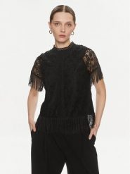 YAS Bluzka 26032322 Czarny Regular Fit. Czarne bluzki damskie YAS, xs, bez wzorów, z syntetyku, bez kołnierzyka, bez ramiączek. Za 329.99 zł.