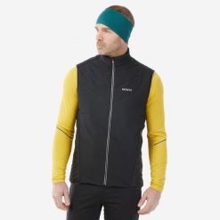 Kamizelka do narciarstwa biegowego męska Inovik XC S 100. Czarne bluzy męskie INOVIK, na zimę, m, bez wzorów, z elastanu, bez kaptura. Za 219.99 zł.