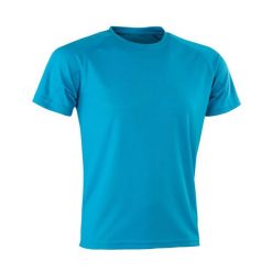 Męska Koszulka Impact Aircool. Niebieskie koszulki sportowe męskie SPIRO, m, bez wzorów, bez kołnierzyka, bez ramiączek, trekkingowe. Za 36.99 zł.
