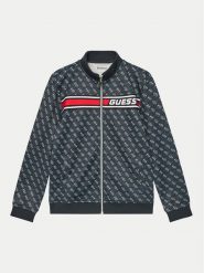 Guess Bluza L4YQ24 FL04Q Czarny Regular Fit. Czarne bluzy dla chłopców Guess, z aplikacjami, z syntetyku, bez ramiączek, bez kaptura. Za 249.99 zł.