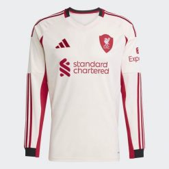 Koszulka z długim rękawem Liverpool FC 25/26 Away. Białe bluzki z długim rękawem męskie Adidas, m, bez wzorów, z materiału, retro, bez kołnierzyka. Za 479.00 zł.