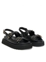 PINKO Sandały Kate 03 SD0293 P003 Czarny. Czarne sandały damskie Pinko, bez wzorów, ze skóry, bez obcasa, na płaskiej podeszwie, bez zapięcia. Za 769.99 zł.