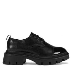Loafersy Nine West. Czarne mokasyny damskie Nine West, bez wzorów, bez obcasa, na płaskiej podeszwie, bez zapięcia. Za 199.99 zł.