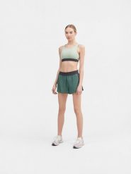 4F Spodenki do biegania szybkoschnące damskie XL. Zielone szorty sportowe damskie 4f, xl, bez wzorów, z materiału, do biegania. Za 149.99 zł.