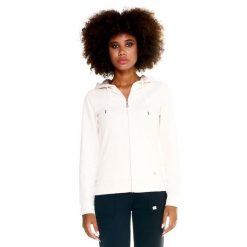 Damska bluza Leone z kapturem Basic zapinanym na zamek na całej długości. Białe bluzy sportowe damskie LEONE 1947 APPAREL, l, bez wzorów, z tkaniny, z kapturem, na fitness i siłownię. W wyprzedaży za 167.70 zł.
