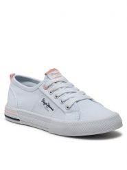 Pepe Jeans Tenisówki Brady Basic G PGS30604 Biały. Białe buty sportowe dziewczęce Pepe Jeans, bez wzorów, z jeansu, bez zapięcia. Za 139.99 zł.