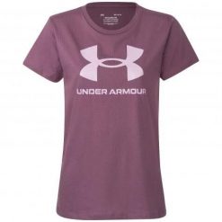 Koszulka damska Under Armour Sportstyle Graphic. Białe t-shirty damskie Under Armour, l, bez wzorów, z bawełny, sportowe, bez kołnierzyka. Za 172.00 zł.