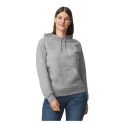 Bluza Z Kapturem Dla Dorosłych Unisex Softstyle Fleece Midweight. Szare bluzy męskie Gildan, m, bez wzorów, z kapturem. Za 152.99 zł.