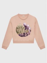 Guess Bluza J3GQ02 K82T0 Pomarańczowy Regular Fit. Brązowe bluzy dla dziewczynek Guess, z aplikacjami, z bawełny, bez ramiączek, bez kaptura. Za 149.99 zł.