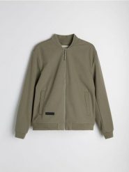 Kurtka softshell bomber - zielony. Zielone kurtki męskie Sinsay, l, bez wzorów, z softshellu, bez kaptura. Za 99.99 zł.