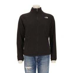 Damska czarna polarowa kurtka TNF. Czarne kurtki damskie The North Face, l, bez wzorów, z materiału, bez kaptura. Za 153.32 zł.