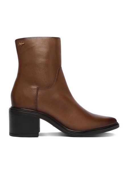 MEXX Botki CEO-MX/047C-WI44 Brązowy. Brązowe botki damskie Mexx, ze skóry, bez obcasa, na słupku, bez zapięcia. Za 399.99 zł.