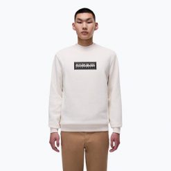 Bluza męska Napapijri B-Box Logo C. Białe bluzy męskie Napapijri, m, bez wzorów, bez kaptura. Za 279.99 zł.