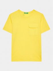 United Colors Of Benetton T-Shirt 3096G1097 Żółty Regular Fit. Żółte t-shirty dla chłopców United Colors Of Benetton, bez wzorów, z bawełny, bez ramiączek. Za 69.99 zł.