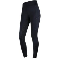 Legginsy jeździeckie damskie Schockemöhle Pocket Riding Tights z pełnym gripem. Niebieskie legginsy damskie SCHOCKEMÖHLE, s, bez wzorów, z materiału, do jazdy konnej. Za 374.00 zł.
