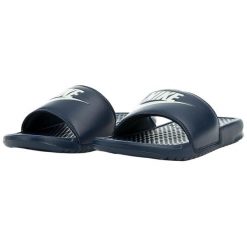 Klapki Męskie Benassi JDI. Niebieskie klapki męskie Nike, z materiału. Za 205.99 zł.
