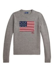 Polo Ralph Lauren Sweter 211B28830002 Szary Regular Fit. Szare swetry damskie Polo Ralph Lauren, s, bez wzorów, z bawełny, bez kołnierzyka, bez ramiączek, bez kaptura. Za 1,799.00 zł.