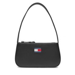 Torebka Tommy Jeans. Czarne torebki do ręki damskie Tommy Jeans, bez wzorów, z jeansu, klasyczne, bez dodatków. Za 179.99 zł.