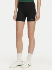 Lacoste Kolarki GF0168 Czarny Slim Fit. Czarne szorty sportowe damskie Lacoste, xs, bez wzorów, z syntetyku, sportowe. Za 249.99 zł.