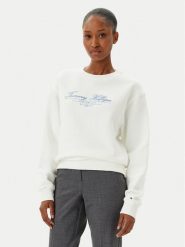 Tommy Hilfiger Bluza WW0WW45430 Écru Regular Fit. Bluzy damskie Tommy Hilfiger, m, bez wzorów, z bawełny, bez kaptura. Za 399.99 zł.