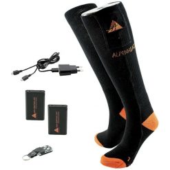 Skarpety narciarskie damskie Alpenheat FireSocks podgrzewane. Czarne skarpety damskie Alpenheat, bez wzorów, z bawełny. W wyprzedaży za 419.00 zł.