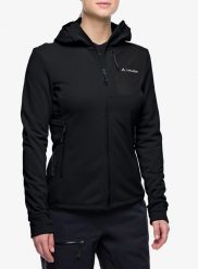 Bluza polarowa damska Vaude Monviso Fleece Jacket III. Czarne bluzy sportowe damskie Vaude, s, bez wzorów, z materiału, bez kaptura, trekkingowe. Za 379.49 zł.