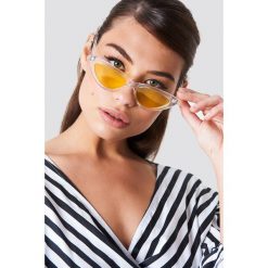NA-KD Accessories Transparentne okulary przeciwsłoneczne kocie oczy - Yellow. Żółte okulary przeciwsłoneczne damskie NA-KD Accessories. Za 40.95 zł.